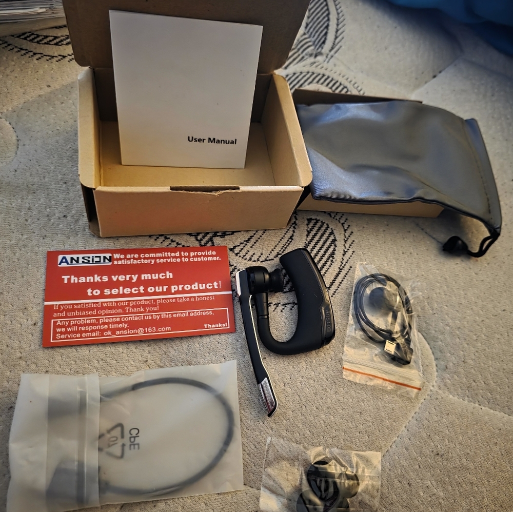 New Bluetooth Headset with Microphone - Black